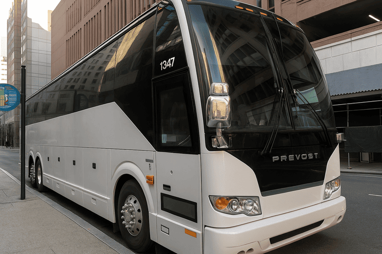 a Charter Bus Rental Grand Rapids coach bus