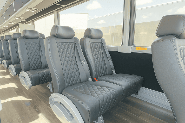interior of Charter Bus Rental Grand Rapids charter bus